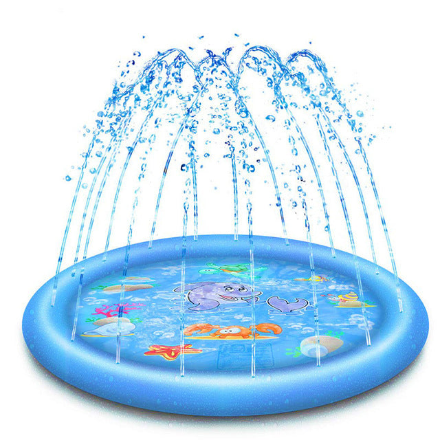 Dog Splash Pad 67" Anti-Slip Dog Pools for Large Dogs BPA Free 0.58mm Thick Dog Sprinkler Water Toy